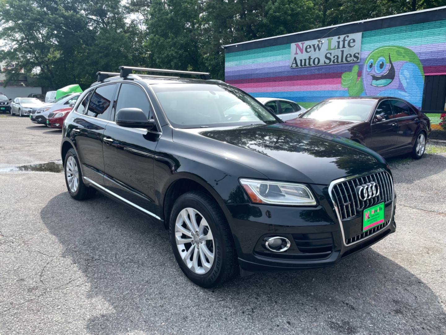 2015 BLACK AUDI Q5 2.0T QUATTRO PREMIUM PLUS (WA1LFAFP2FA) with an 2.0L engine, Automatic transmission, located at 5103 Dorchester Rd., Charleston, SC, 29418-5607, (843) 767-1122, 36.245171, -115.228050 - Photo#0